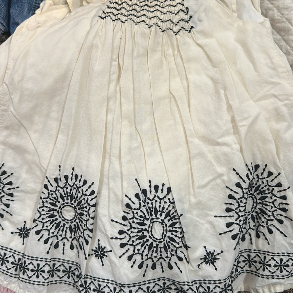 Embroidered White Skirt
